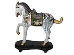 Figuur - Prachtig paard 23 cm - Cloisonné emaille - 20e eeuw
