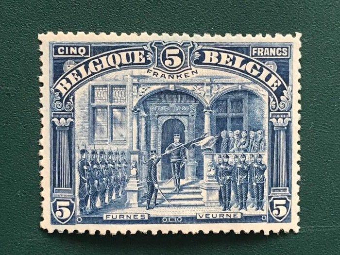 België 1915 - Veurne 5 Franken - gecentreerd - OBP / COB 147, Postzegels en Munten, Postzegels | Europa | België