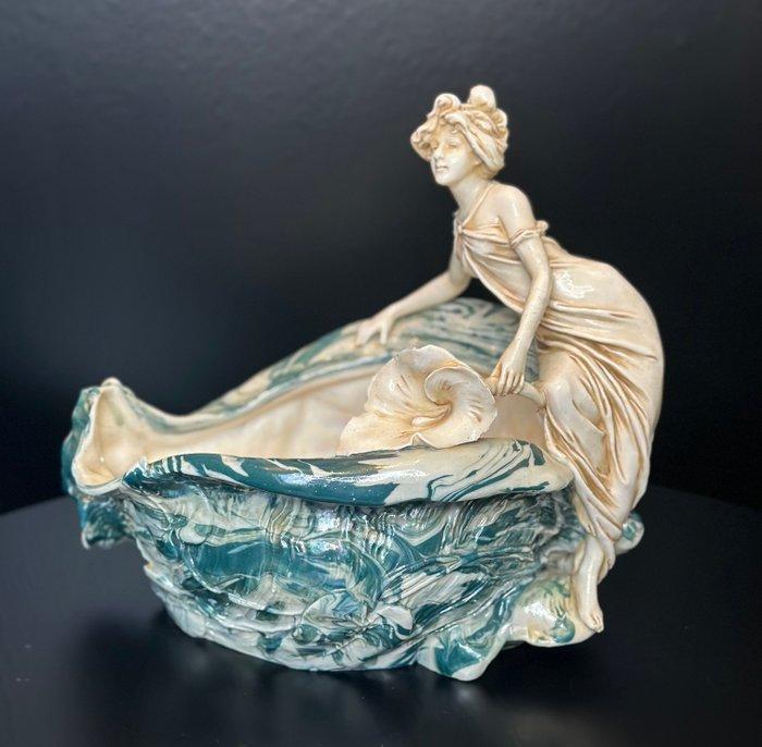 Royal Dux Porcelain - Beeldje - Art Nouveau -Noble Lady &, Antiquités & Art, Antiquités | Verre & Cristal