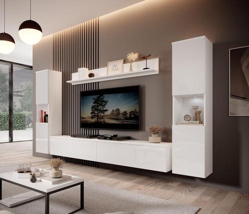 Meubella | Wandmeubel wit Set van 3 TV-Meubel, Huis en Inrichting, Kasten | Wandmeubels, 25 tot 50 cm, Nieuw, 150 tot 200 cm, 150 tot 200 cm