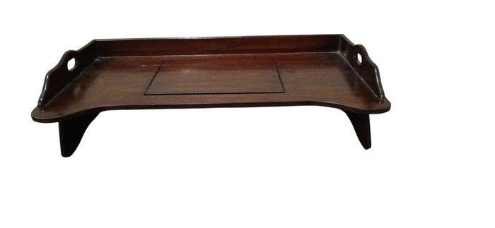 Wood folding tray with bookstand and fold down legs, Antiquités & Art, Curiosités & Brocante