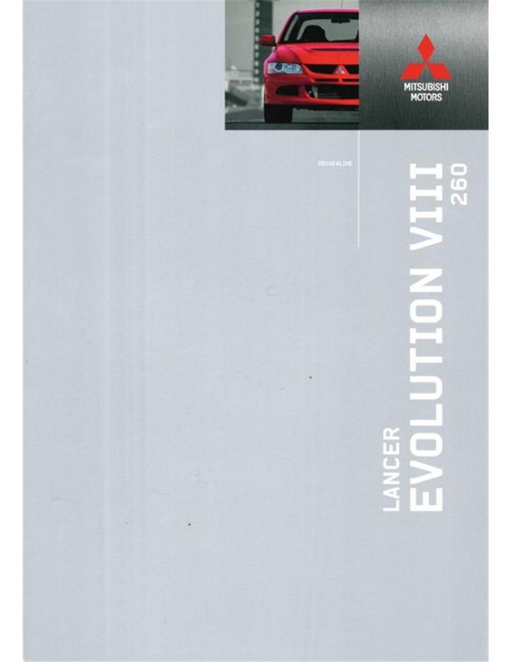2004 MITSUBISHI LANCER EVOLUTION VIII 260 BROCHURE ENGELS, Livres, Autos | Brochures & Magazines, Enlèvement ou Envoi