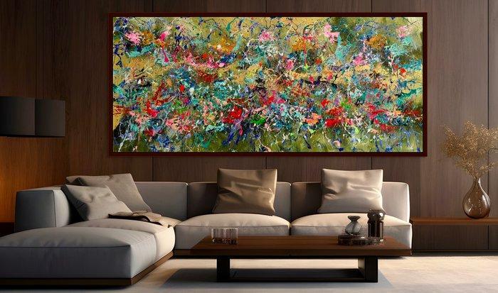 Ivanka Matiss - Poetic garden N.5 XXL, Antiek en Kunst, Kunst | Schilderijen | Modern