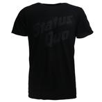 Status Quo Vintage Logo Band T-Shirt Zwart - Officiële