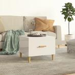 vidaXL Salontafel 50x50x40 cm bewerkt hout hoogglans wit, Huis en Inrichting, Tafels | Salontafels, Verzenden, Nieuw