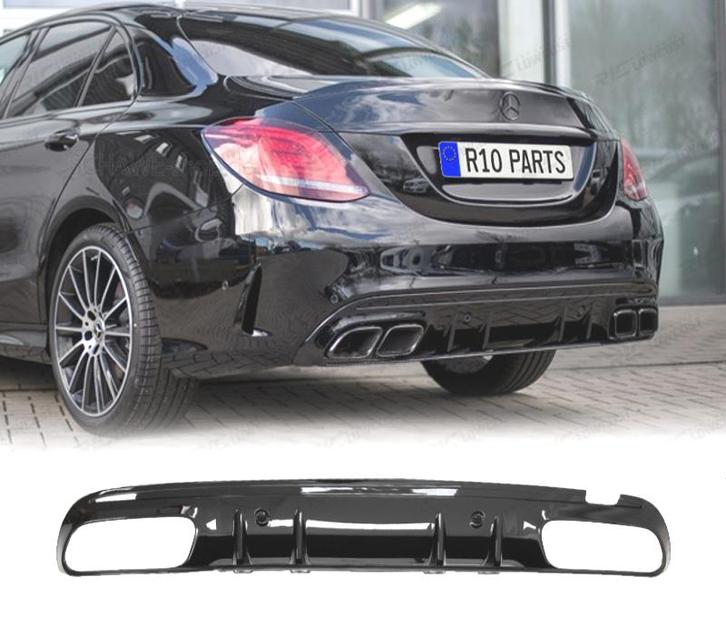 Diffuseur Pour Mercedes W205 Berline Amg 14- Look C63 Noir, Auto-onderdelen, Carrosserie, Verzenden