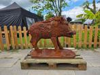 Beeld, XL Wild Boar 103cm 150kg - 83.5 cm - Gietijzer