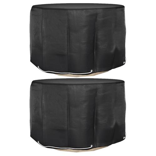 vidaXL Tuinmeubelhoezen met 6 oogjes 2 st rond Ø125x75 cm, Tuin en Terras, Tuinmeubel-accessoires, Nieuw, Verzenden
