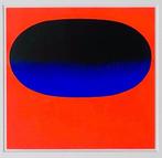 Rupprecht Geiger - Blauschwarz auf rot, 1973, Antiek en Kunst