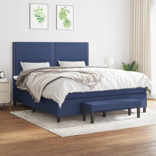 vidaXL Sommier à lattes de lit avec matelas Bleu 160x200, Maison & Meubles, Chambre à coucher | Lits, Neuf, Envoi