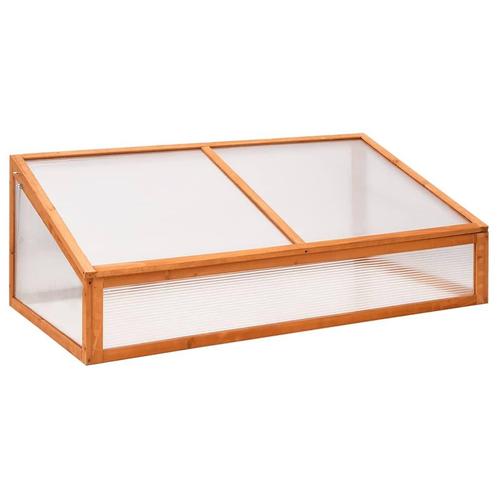 vidaXL Serre Orange 110x58,5x39 cm Bois de sapin, Jardin & Terrasse, Serres, Neuf, Envoi