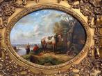 Europese school (XIX) - Landschaft, Pferde und Hunde, Antiek en Kunst