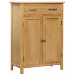 vidaXL Schoenenkast 76x37x105 cm massief eikenhout, Verzenden