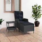 vidaXL 2-delige Loungeset met kussens poly rattan, Tuin en Terras, Verzenden, Nieuw, Loungeset