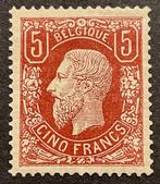 België 1869 - Leopold II 5 frank OBP 37 bruinrood - PERFECTE, Timbres & Monnaies, Timbres | Europe | Belgique