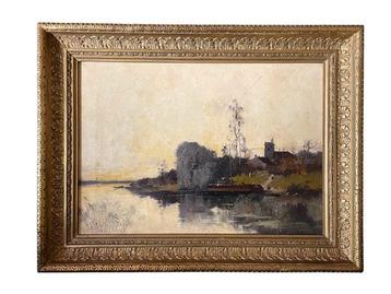 Galien-Laloue (1854-1941), Toegeschreven aan - Paysage au