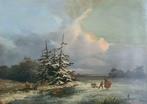 Andries van den Bergh (1817-1880) - Winterlandschap met, Antiek en Kunst