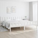 vidaXL Cadre de lit blanc bois massif 160x200 cm, Neuf, Verzenden