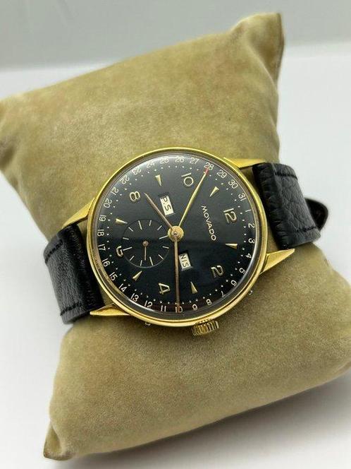 Movado - Triple Date Black Dial - Sans Prix de Réserve -, Handtassen en Accessoires, Horloges | Heren