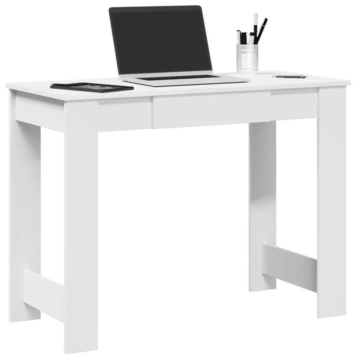 vidaXL Bureau 100x45x75 cm bewerkt hout wit, Huis en Inrichting, Bureaus, Nieuw, Verzenden