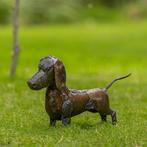 Figuur - Beeld van een teckel - metaal