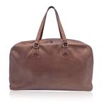 Fendi - Selleria Brown Metallic Leather Weekender Bag