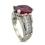 Bague Platine, Bague en platine exclusive, rubis vintage de, Handtassen en Accessoires, Ringen, Nieuw