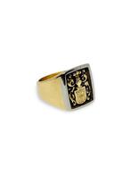 Ring - 18 karaat Geel goud, Witgoud - 18kt gouden zegelring, Handtassen en Accessoires, Ringen, Nieuw