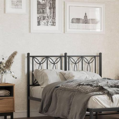 vidaXL Hoofdbord 120 cm metaal zwart, Huis en Inrichting, Slaapkamer | Bedden, Nieuw, Verzenden