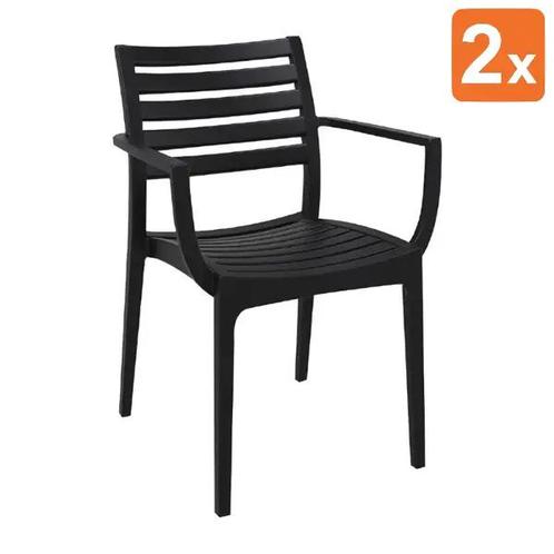 Stoelen | ARTEMIS | Kunststof | Black | In-/Outdoor |, Zakelijke goederen, Horeca | Keukenapparatuur, Nieuw in verpakking, Verzenden