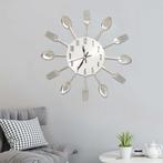 vidaXL Wandklok lepel-en-vork 31 cm aluminium zilverkleurig, Huis en Inrichting, Verzenden, Nieuw