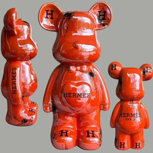 AmsterdamArts - Shiny Orange Hermés Bear statue, Antiek en Kunst, Kunst | Schilderijen | Modern