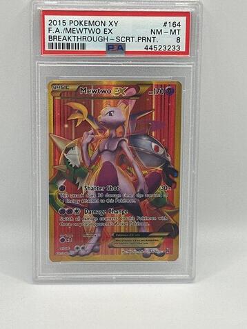 Pokémon - 1 Graded card - fa mewtwo ex breaktrough - PSA 8