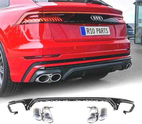 Diffuseur Pour Audi Q8 19-23 Look Sq8 Noir + Embouts D´échap, Auto-onderdelen, Carrosserie, Verzenden