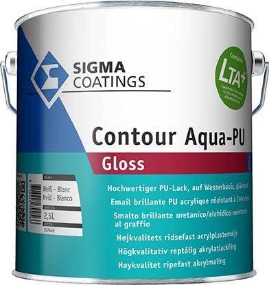 Sigma Contour Aqua Gloss / Sigma Watergedragen Houtlak, Doe-het-zelf en Bouw, Verf, Beits en Lak, Nieuw, Verzenden