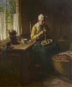 Johan Bernard de Hoog (1866-1943) - Peeling potatoes