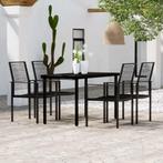 vidaXL 5-delige Tuinset zwart, Verzenden, Nieuw, Tuinset