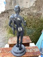 sculptuur, Narcisus - 25 cm - Gepatineerd brons, Antiquités & Art, Antiquités | Céramique & Poterie