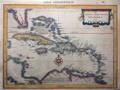 caraïben - Cube, Jamaica, Puerto Rico, Haití; Petrus Kaerius, Livres, Atlas & Cartes géographiques