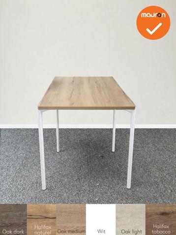 Vergadertafel - 4-poots - 80x80cm - met wit onderstel - Blad, Vergader- of Presentatieruimte, Ophalen of Verzenden, Gebruikt, Tafel