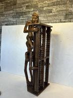Étagère (2) - Unique Vintage Afrikaaner Support en Bois pour, Antiquités & Art
