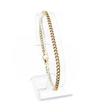 Gouden gourmetschakel armband | 20 cm (heren armband), Handtassen en Accessoires, Armbanden, Ophalen of Verzenden, Gebruikt, Overige kleuren