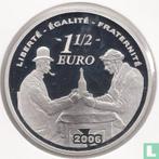 Frankrijk 1½ euro 2006 (PROOF) 100th anniversary of the..., Postzegels en Munten, Munten | Europa | Euromunten, Verzenden, Goud