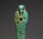 Oud-Egyptisch Faience Ushebti. Late periode, 664 - 332, Collections