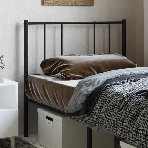 vidaXL Tête de lit métal noir 80 cm, Maison & Meubles, Chambre à coucher | Lits, Neuf, Envoi