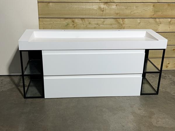 Veiling - Wastafelmeubel 141x60cm wit, Doe-het-zelf en Bouw, Sanitair
