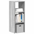 vidaXL Boekenkast stapelbaar 30x30x80 cm bewerkt hout grijs, Huis en Inrichting, Verzenden, Nieuw