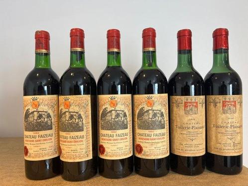 1982 x 4 Château Faizeau & 1966 x 2 Château Tuilerie, Verzamelen, Wijnen