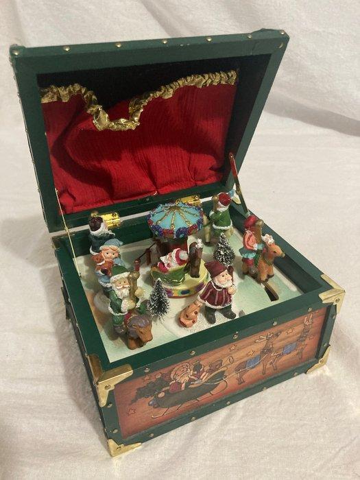 (5) Splendide boite à musique de Noel Verte , décors animé -, Diversen, Kerst