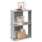 vidaXL Boekenkast 3-laags 60x30x80 cm bewerkt hout grijs, Huis en Inrichting, Kasten | Boekenkasten, Verzenden, Nieuw